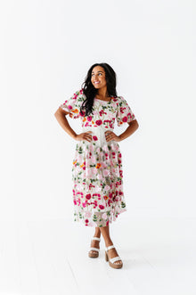  Shanna Floral Embroidered Dress - Size Large & XL Left