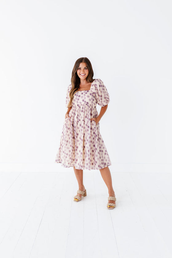 Milani Floral Dress in Lavender