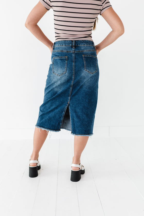 Olivia Denim Skirt in Blue