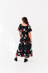 Roma Ruffle Tiered Dress in Black