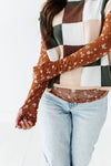 Retro Daisy Sweater in Black