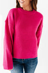Sloane Knit Sweater in Fuchsia