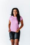 Sydney Ribbed Top in Light Orchid