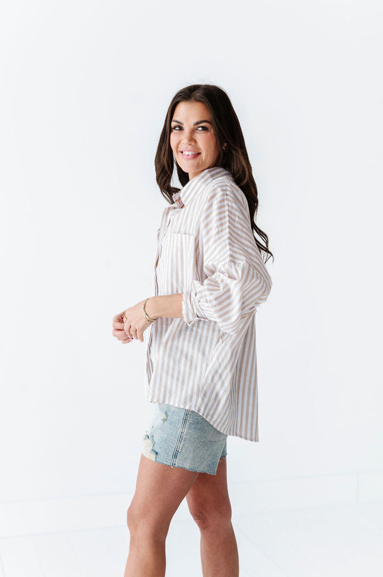 Merritt Striped Button Up