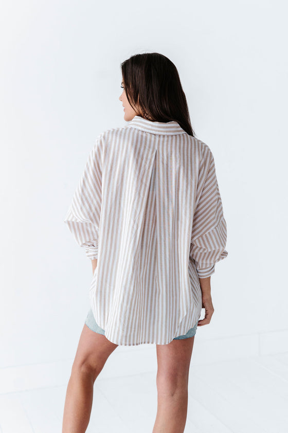 Merritt Striped Button Up