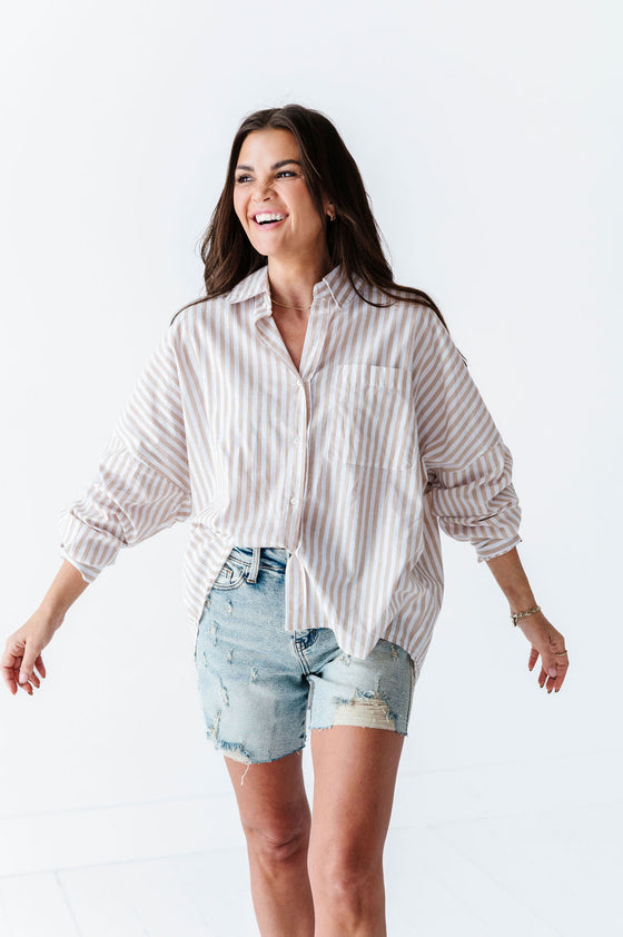 Merritt Striped Button Up