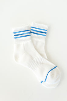  Good Vibes Stripe Socks in White