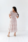 Gabrielle Floral Midi Dress in Blush - Size 3X Left