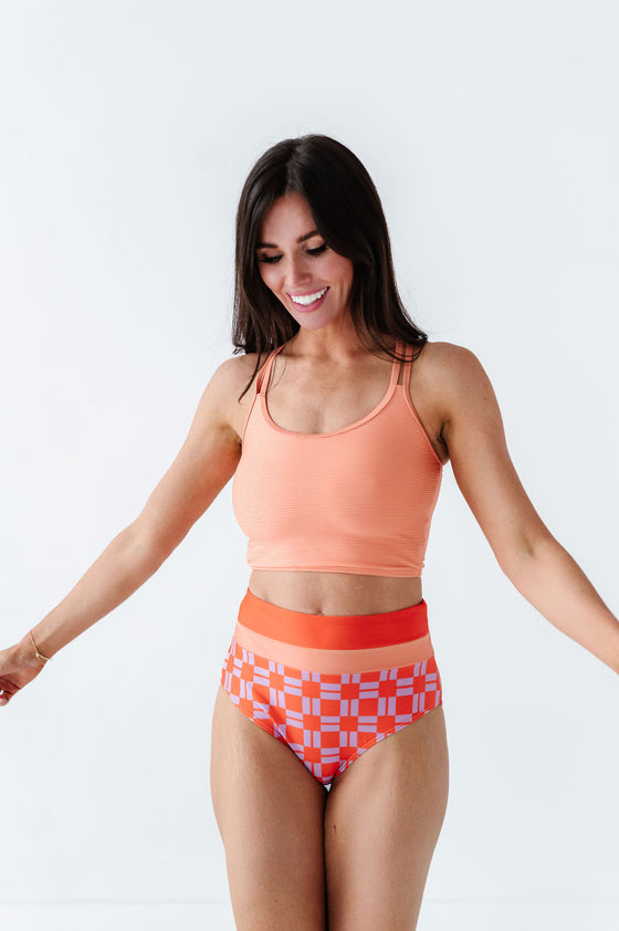 Maven Mid Rise Bottoms in Throwback Check