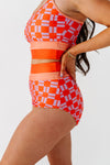 Monroe High Waisted Bottoms in Throwback Check