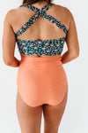 High Waisted Textured Bottoms in Peachy Paradise