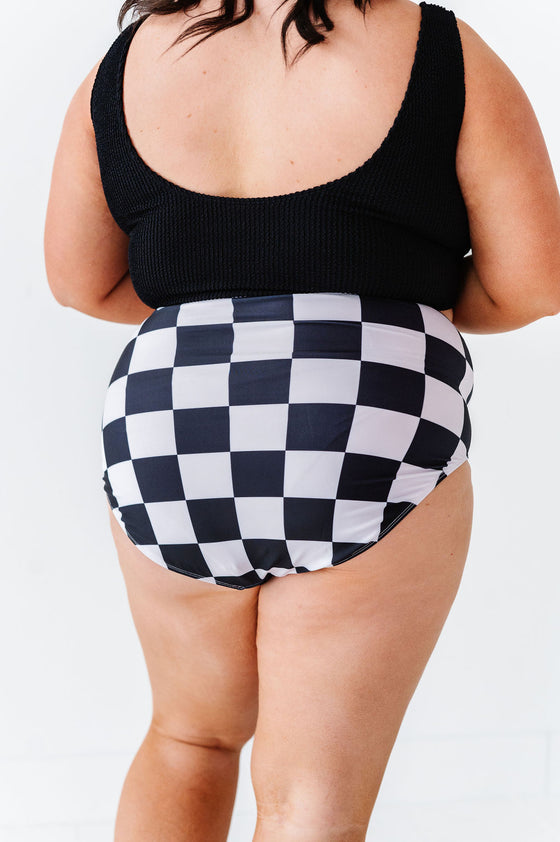 Finish Line Check High Waisted Bottoms