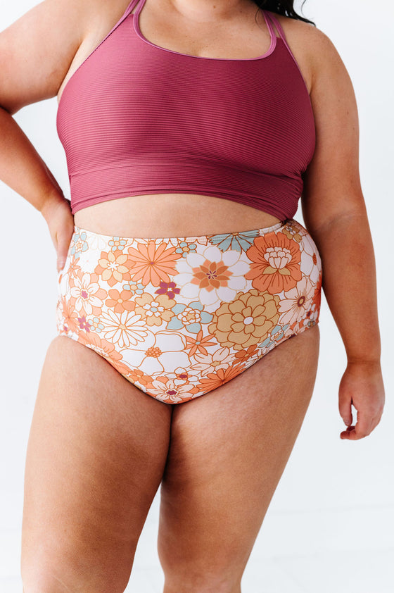 High Waisted Bottoms in Groovy Floral