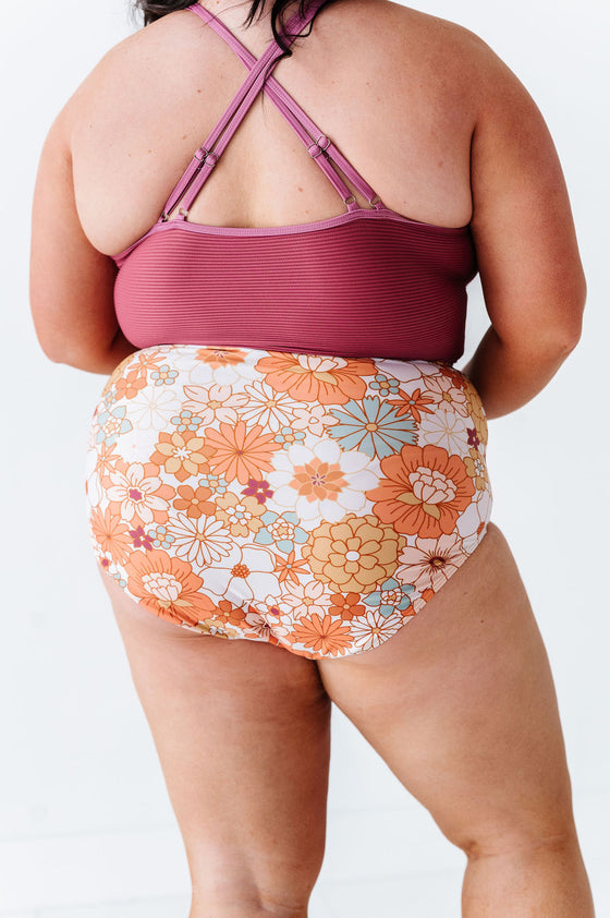 High Waisted Bottoms in Groovy Floral
