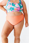 Mid Rise Textured Bottoms in Peachy Paradise