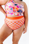 Monroe High Waisted Bottoms in Throwback Check