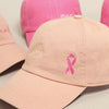 Pink Ribbon Baseball Cap in Dusty Pink