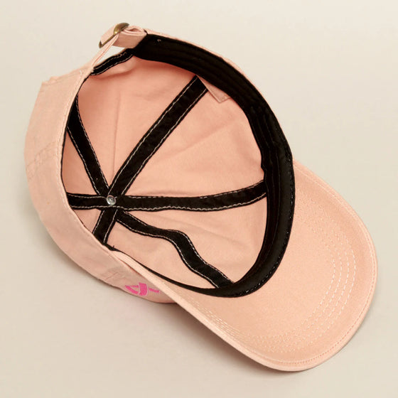 Pink Ribbon Baseball Cap in Dusty Pink