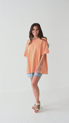 Lisa Oversized Boyfriend Tee in Orange