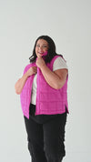 Westwick Puffer Vest in Fuschia