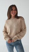 Natalee Checkered Sweater in Taupe