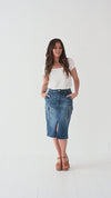 Camilla Cargo Skirt in Denim