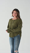Ember Henley Top in Olive