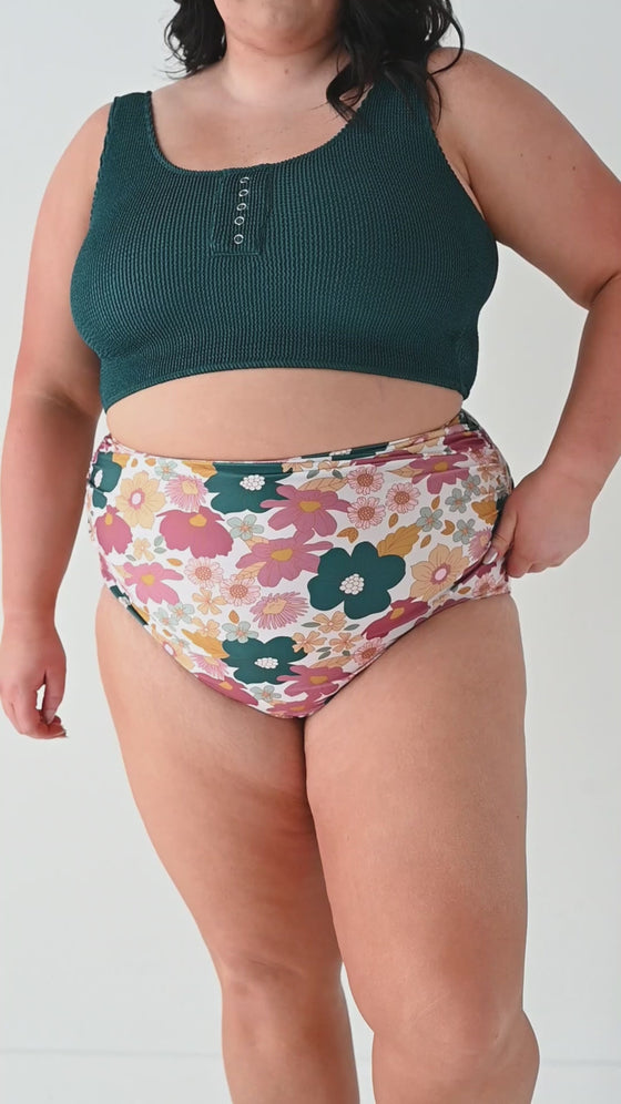 Kailani Floral High Waisted Ruched Bottoms