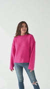 Sloane Knit Sweater in Fuchsia