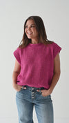 Annie Sweater Top in Magenta