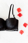 Juliet Lace Half Cup Bra In Black