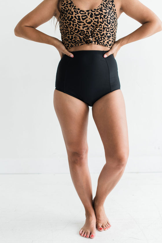 Classic High Waisted Bottoms in Black