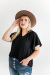Bailey Ruffle Top in Black - Size Small Left