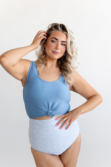  Tropical Tides Knot Top in Cornflower - Size XS & SmallLeft