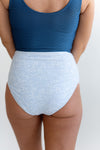 Water Lily High Waisted Reversible Bottoms in Blue