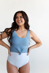 Tropical Tides Knot Top in Cornflower - Size XS & SmallLeft
