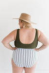 Tropical Tides Knot Top in Olive - Size XS, Small & 3XL Left