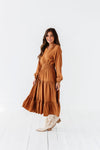 Kenzie Tiered Dress in Caramel