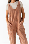 Kit Corduroy Overalls in Baked Clay