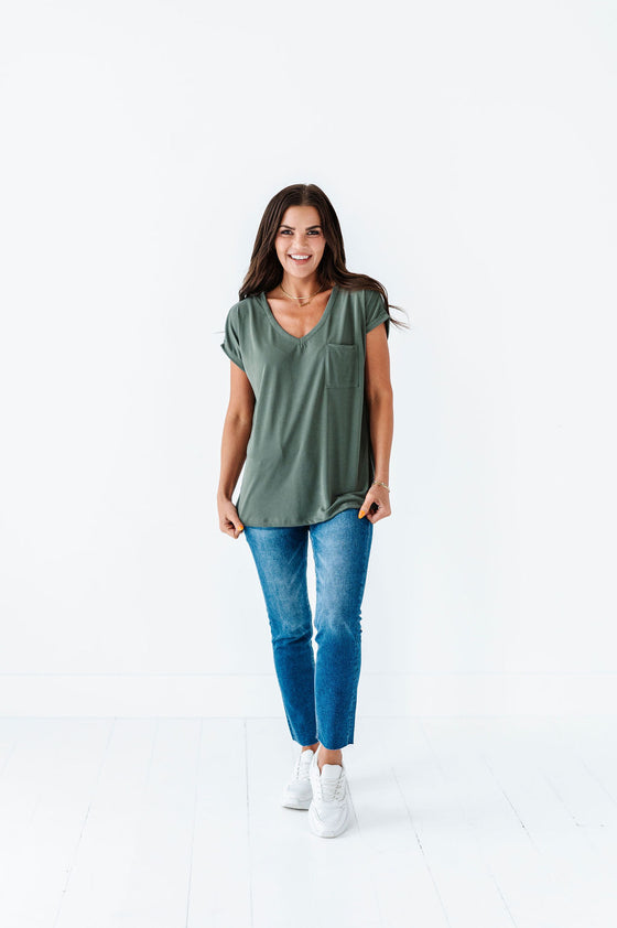 Jersey Girl Top in Olive