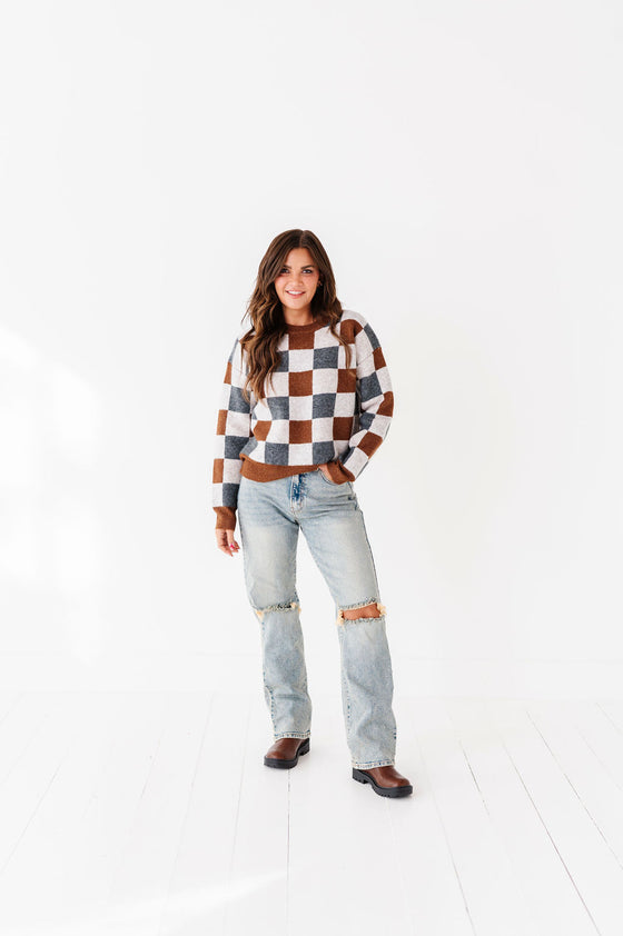 Wells Checkered Sweater