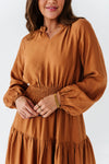 Kenzie Tiered Dress in Caramel