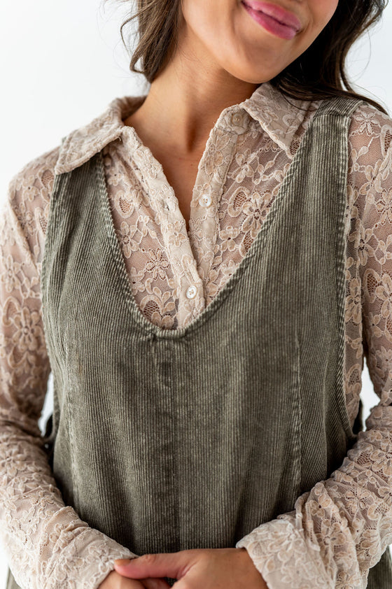 Rossana Lace Button Up