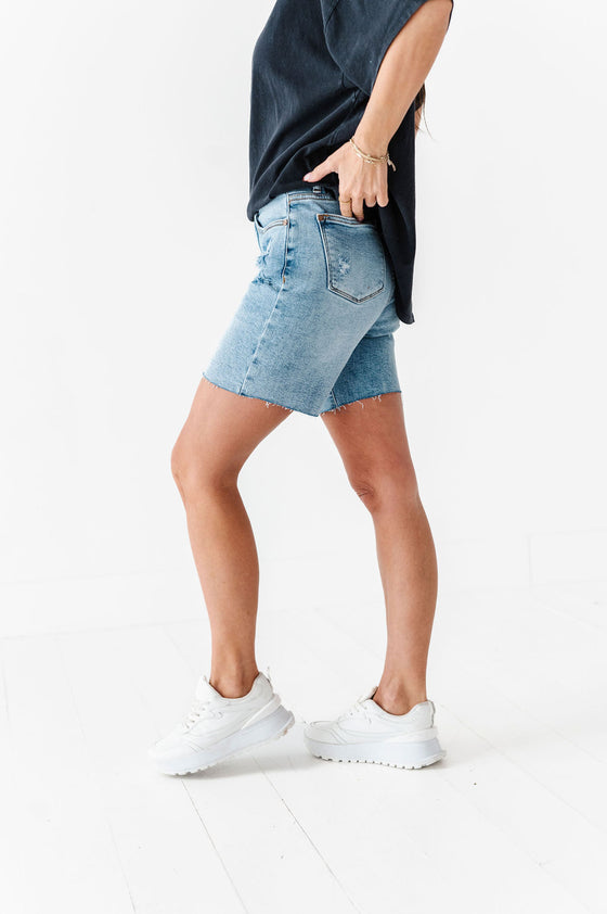 Knox Distressed Patch Shorts