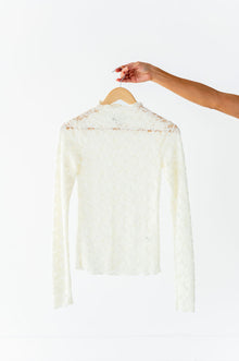  Ariana Sheer Lace Top in Cream