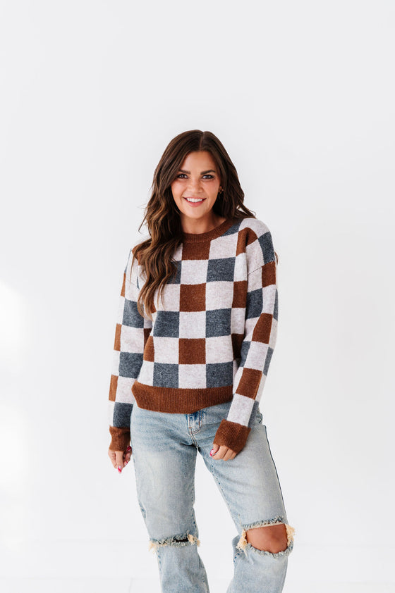 Wells Checkered Sweater