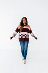 Rebekah Oversized Sweater in Burgundy