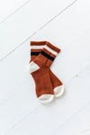 Retro Colorblock Socks in Camel