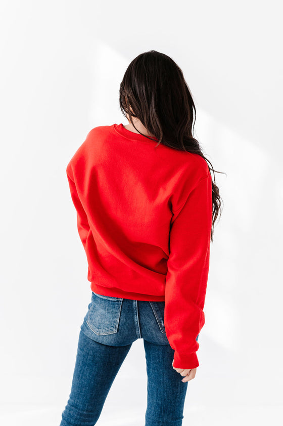 Merry Christmas Sweatshirt in Red - Size 2X Left