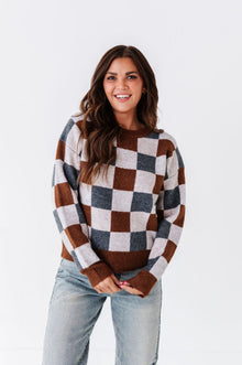  Wells Checkered Sweater